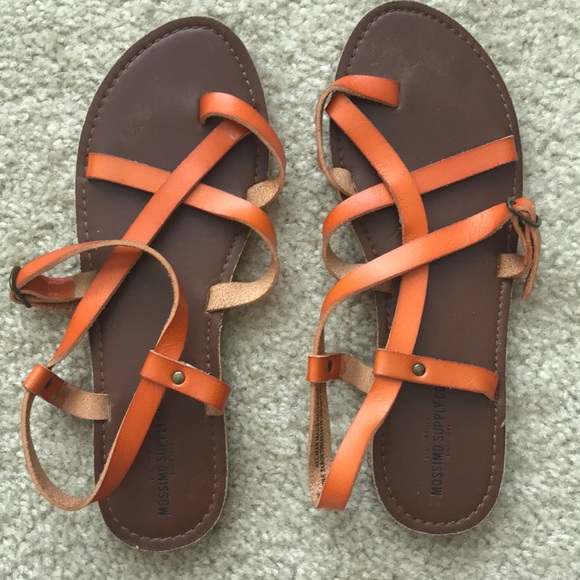 Mossimo Supply Co. Shoes - Mossimo Supply Co orange leather sandals